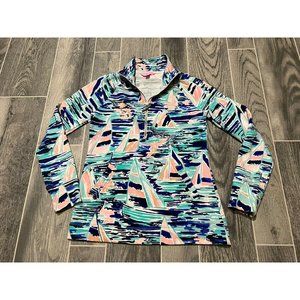 Lilly Pulitzer UPF 50+ Skipper Popover Pier Pressure $98 Size XXS